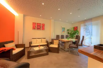 Ein Sitzbereich in der Unterkunft Parkhotel Neubauer