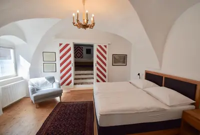 Ein Bett oder Betten in einem Zimmer der Unterkunft Sammer Residenz, Breitenbrunn am Neusiedlersee