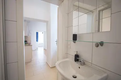 Ein Badezimmer in der Unterkunft Porzellangarten Apartment I contactless Check-In