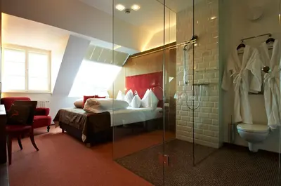 Ein Badezimmer in der Unterkunft Hotel Landhaus Moserhof