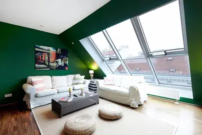 Ein Sitzbereich in der Unterkunft Vienna Penthouse 1