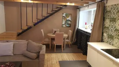 Ein Sitzbereich in der Unterkunft Sobieski Maisonette Apartments
