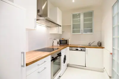 Küche/Küchenzeile in der Unterkunft Vienna-apartment-one Schmidgasse