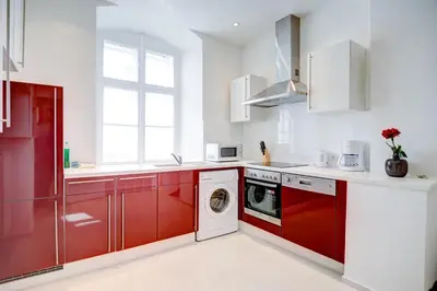 Küche/Küchenzeile in der Unterkunft Vienna-apartment-one Schmidgasse