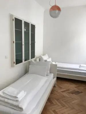 Ein Bett oder Betten in einem Zimmer der Unterkunft Vienna-apartment-one Schmidgasse