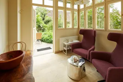 Ein Sitzbereich in der Unterkunft Villa Tranquillini auf Gut Guntrams