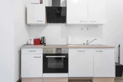 Küche/Küchenzeile in der Unterkunft Vienna Smile Apartment Schoenbrunn