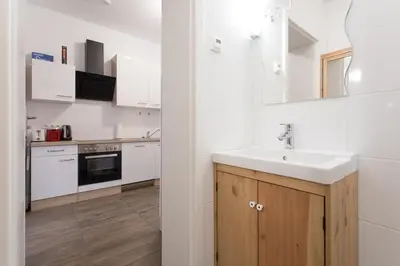 Küche/Küchenzeile in der Unterkunft Vienna Smile Apartment Schoenbrunn