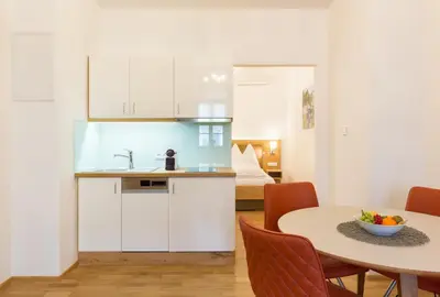 Küche/Küchenzeile in der Unterkunft Altes Backhaus
