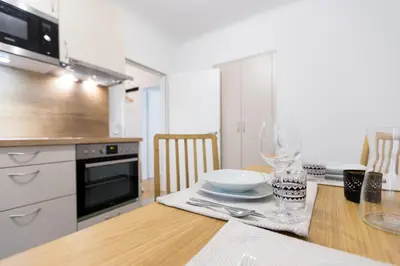 Küche/Küchenzeile in der Unterkunft Apartment Rudolfsplatz