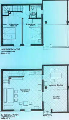Grundriss der Unterkunft Siebenbrüderhof