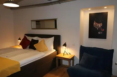 Ein Bett oder Betten in einem Zimmer der Unterkunft Schottenring City Stock Exchange Apartments