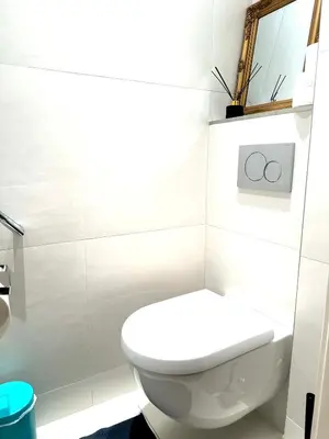 Ein Badezimmer in der Unterkunft Center Apartment with 360° Rooftop