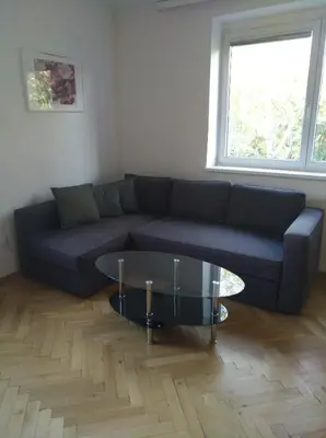 Ein Sitzbereich in der Unterkunft Appartment Lainz