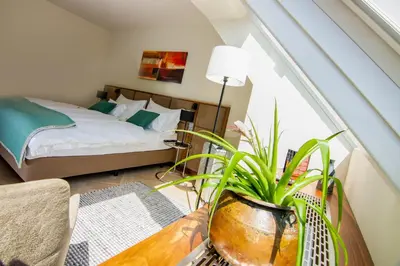 Ein Bett oder Betten in einem Zimmer der Unterkunft EST Residence Schönbrunn Vienna - Apartments