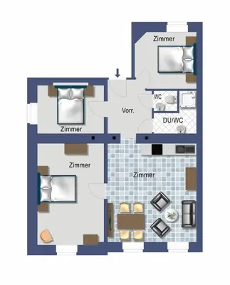 Grundriss der Unterkunft The newPAST Apartments