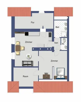 Grundriss der Unterkunft The newPAST Apartments