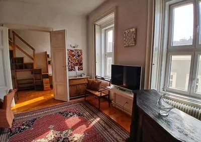 Ein Sitzbereich in der Unterkunft Stylish, Cosy & Central 