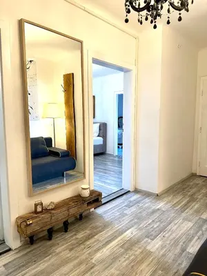 Ein Sitzbereich in der Unterkunft Central &cozy
