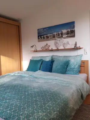 Ein Bett oder Betten in einem Zimmer der Unterkunft Bungalow at Lake Alte Donau