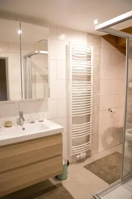Ein Badezimmer in der Unterkunft Exklusive Ferienwohnung Bad Fischau