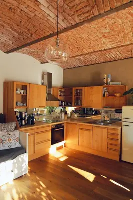 Küche/Küchenzeile in der Unterkunft Exklusive Ferienwohnung Bad Fischau