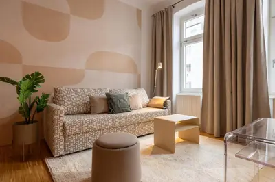 Ein Sitzbereich in der Unterkunft My Home in Vienna - Smart Apartments - Landstraße