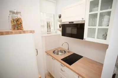 Küche/Küchenzeile in der Unterkunft Traditional Apartments Vienna TAV - City