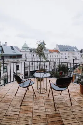 Ein Balkon oder eine Terrasse in der Unterkunft Florum Hotel