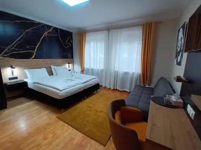 Ein Bett oder Betten in einem Zimmer der Unterkunft Pension Amelie