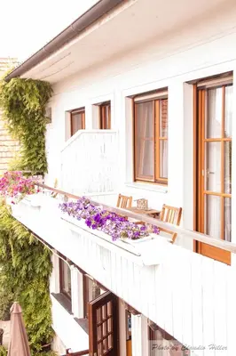 Ein Balkon oder eine Terrasse in der Unterkunft Pension Amelie