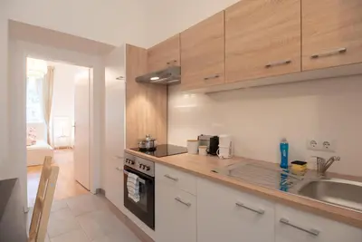 Küche/Küchenzeile in der Unterkunft Vienna City Apartment Schnirchgasse