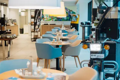 Ein Sitzbereich in der Unterkunft myNext - Hotel Leo