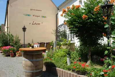 Ein Garten an der Unterkunft Winzerzimmer - Weingut Tinhof