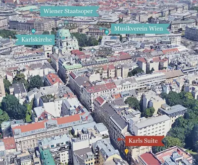 Ein allgemeiner Blick auf Wien oder ein Stadtblick von der Ferienwohnung aus