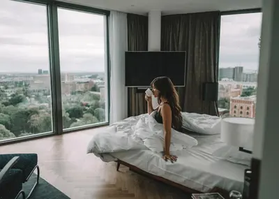 Ein Bett oder Betten in einem Zimmer der Unterkunft Andaz Vienna Am Belvedere, By Hyatt
