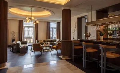 Ein Sitzbereich in der Unterkunft Anantara Palais Hansen Vienna - A Leading Hotel of the World