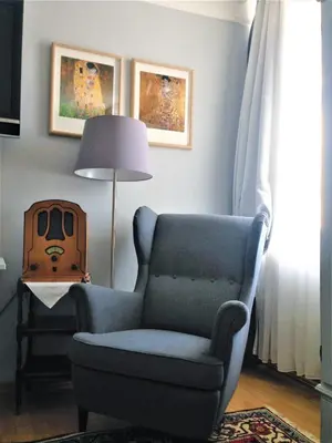 Ein Sitzbereich in der Unterkunft Hotel Schneider-Gössl