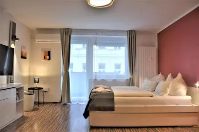 TV/Unterhaltungsangebot in der Unterkunft Studio-Apartment Augarten