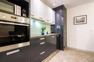 Küche/Küchenzeile in der Unterkunft Mariahilf Suites