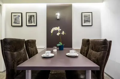 Ein Sitzbereich in der Unterkunft Mariahilf Suites