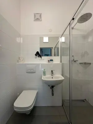 Ein Badezimmer in der Unterkunft stay in six