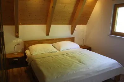 Ein Bett oder Betten in einem Zimmer der Unterkunft Ferienhäuser Finiki