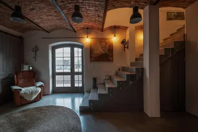 Ein Sitzbereich in der Unterkunft Presshaus Schützen
