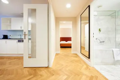 Ein Bett oder Betten in einem Zimmer der Unterkunft Singerstrasse 21-25 Aparthotel 350m next to St Stephen's Square
