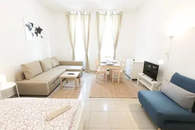 Ein Sitzbereich in der Unterkunft Vienna City Apartments Brigittenau
