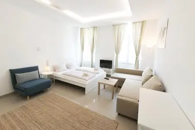 Ein Sitzbereich in der Unterkunft Vienna City Apartments Brigittenau