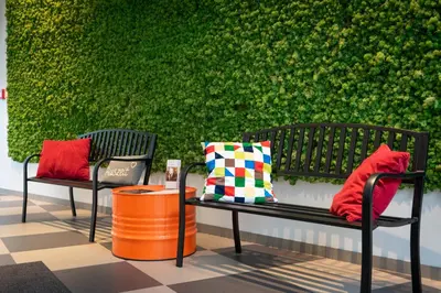 Ein Sitzbereich in der Unterkunft FeelGood Apartments GreenLiving | contactless check-in