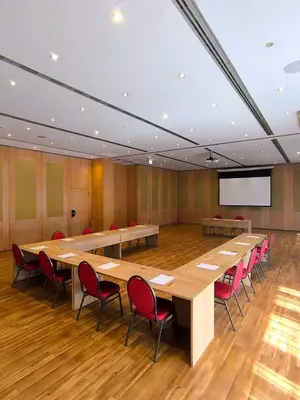Der Geschäftsbereich oder Konferenzraum in der Unterkunft Hotel Am Sachsengang