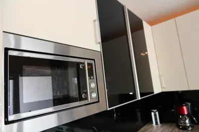 Küche/Küchenzeile in der Unterkunft 3 rooms Sunny Apartments-Schoenbrunn, 100m2 with balcony